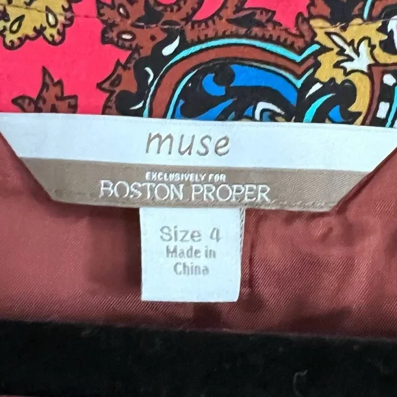 EUC Muse by Boston Proper Boho Maximalist Blazed size 4 - Picture 6 of 14